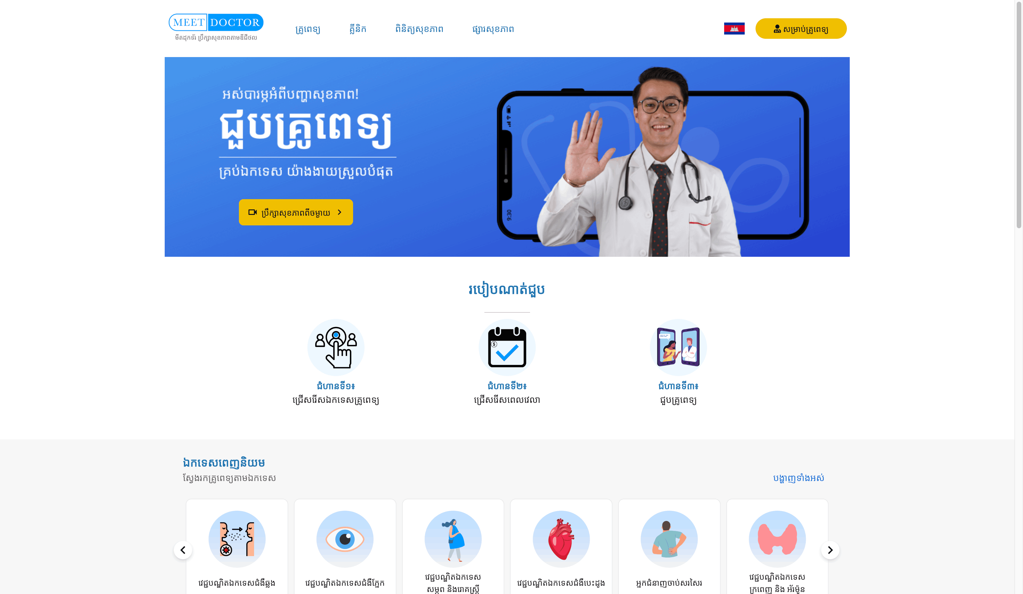 MeetDoctor Website